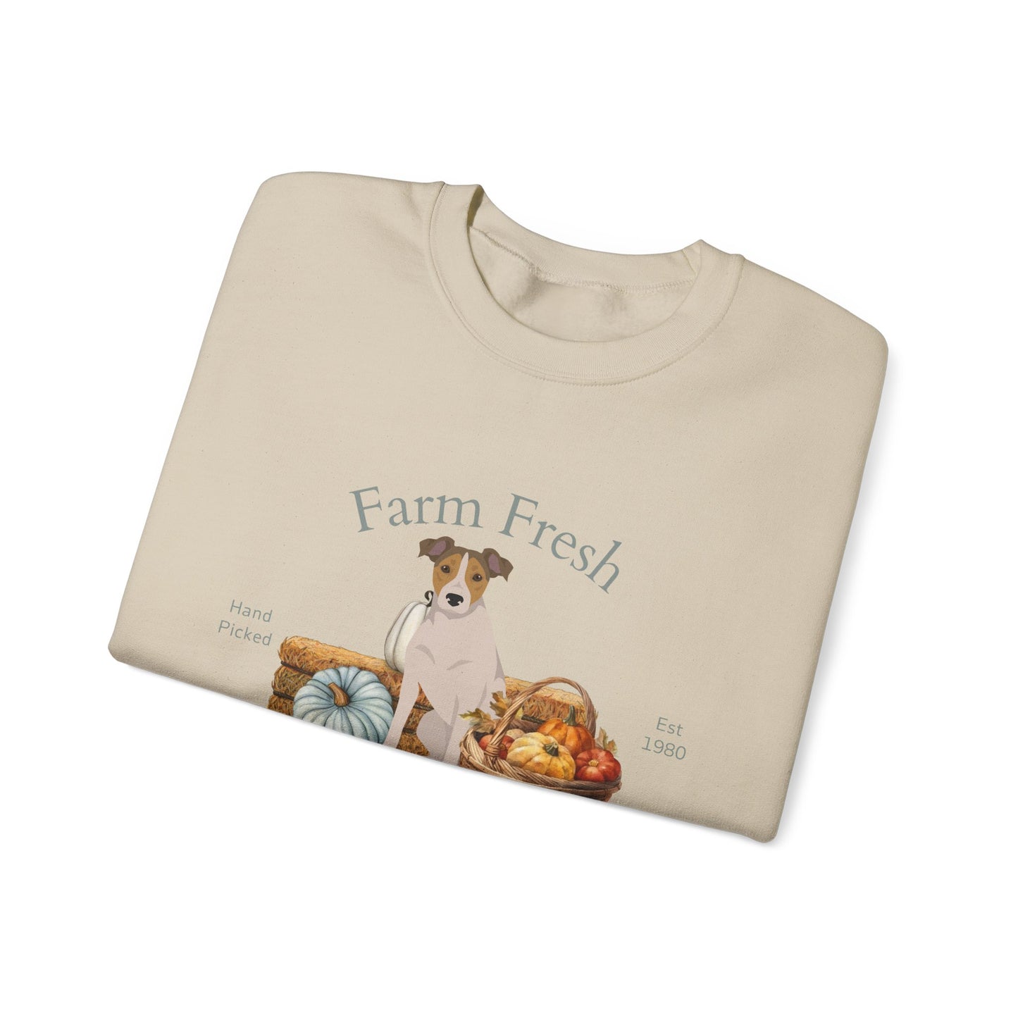 Parson Russell Terrier Dog Fall Farm Fresh Unisex Heavy Blend Crewneck Sweatshirt