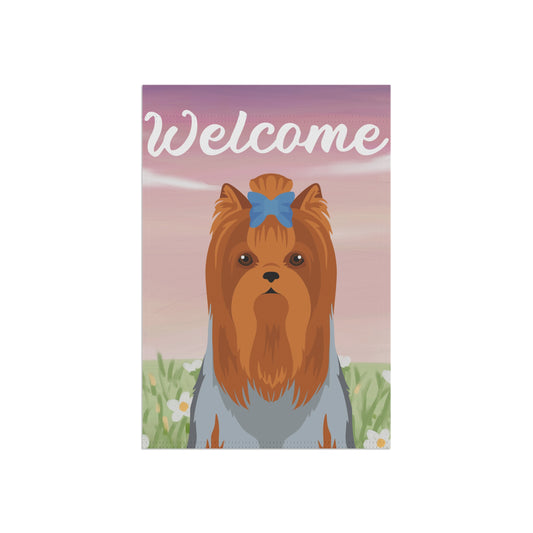 Yorkshire Terrier Dog Welcome Garden Flag