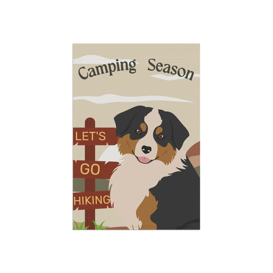 Miniature American Shepherd Dog Camping Garden Flag