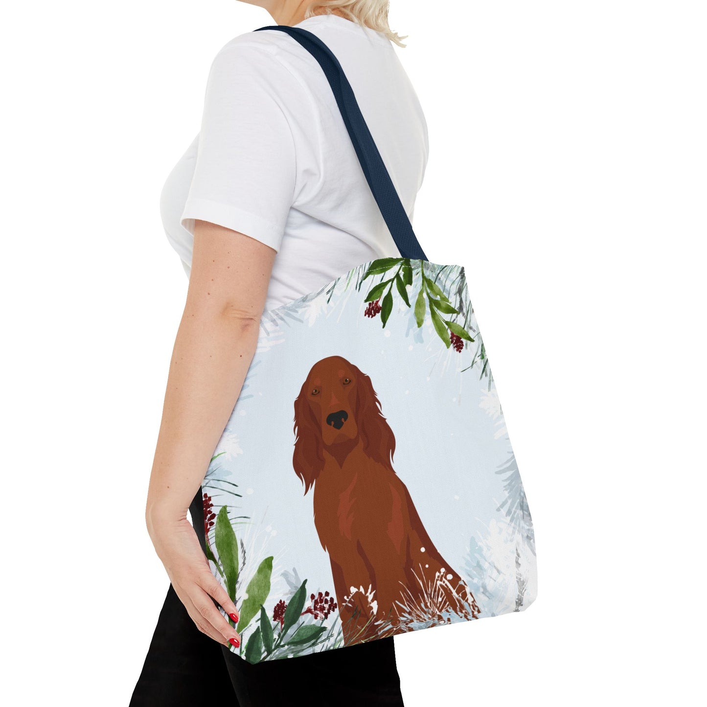 Irish Setter Dog Christmas Holiday Tote Bag 16x16