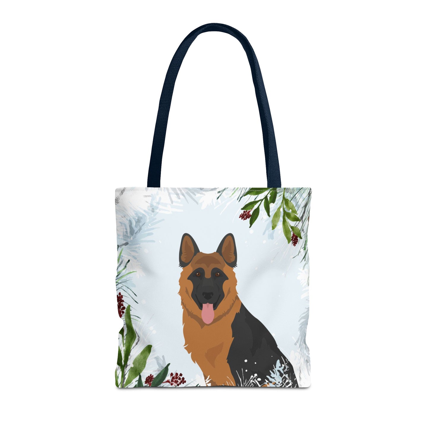 German Shepherd Dog Christmas Holiday Tote Bag 16x16