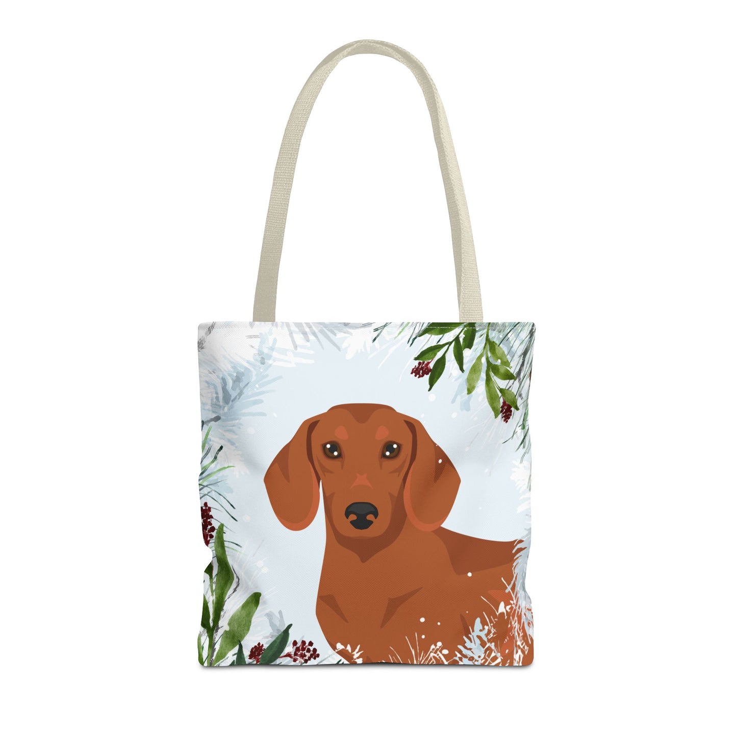 Dachshund Dog Christmas Holiday Tote Bag 16x16