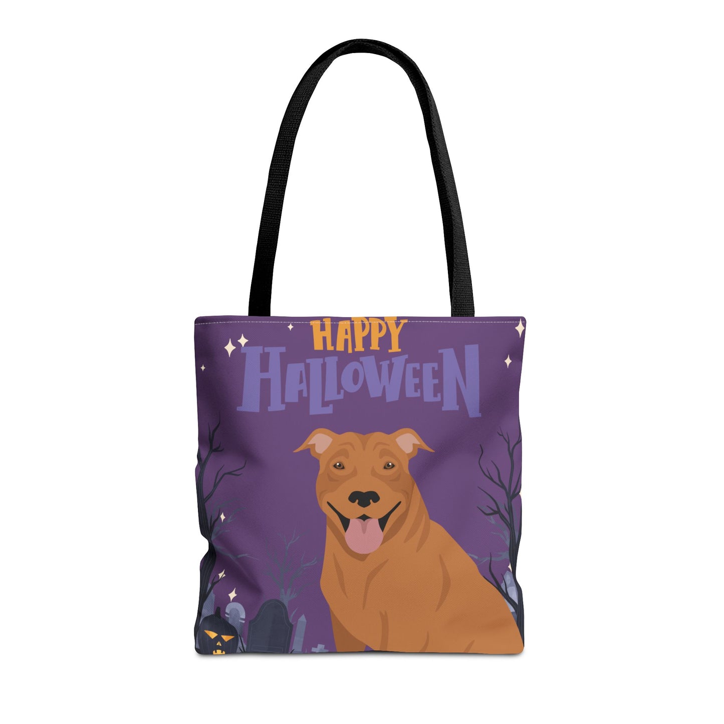 Pit Bull Dog Happy Halloween Tote Bag 16x16