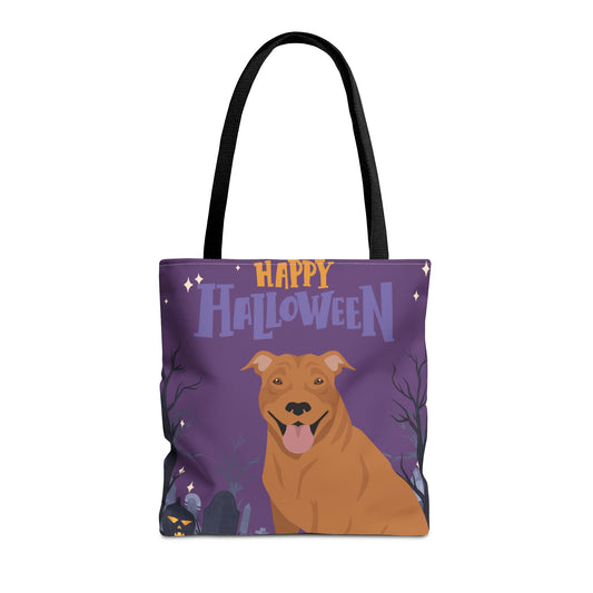 Pit Bull Dog Happy Halloween Tote Bag 16x16