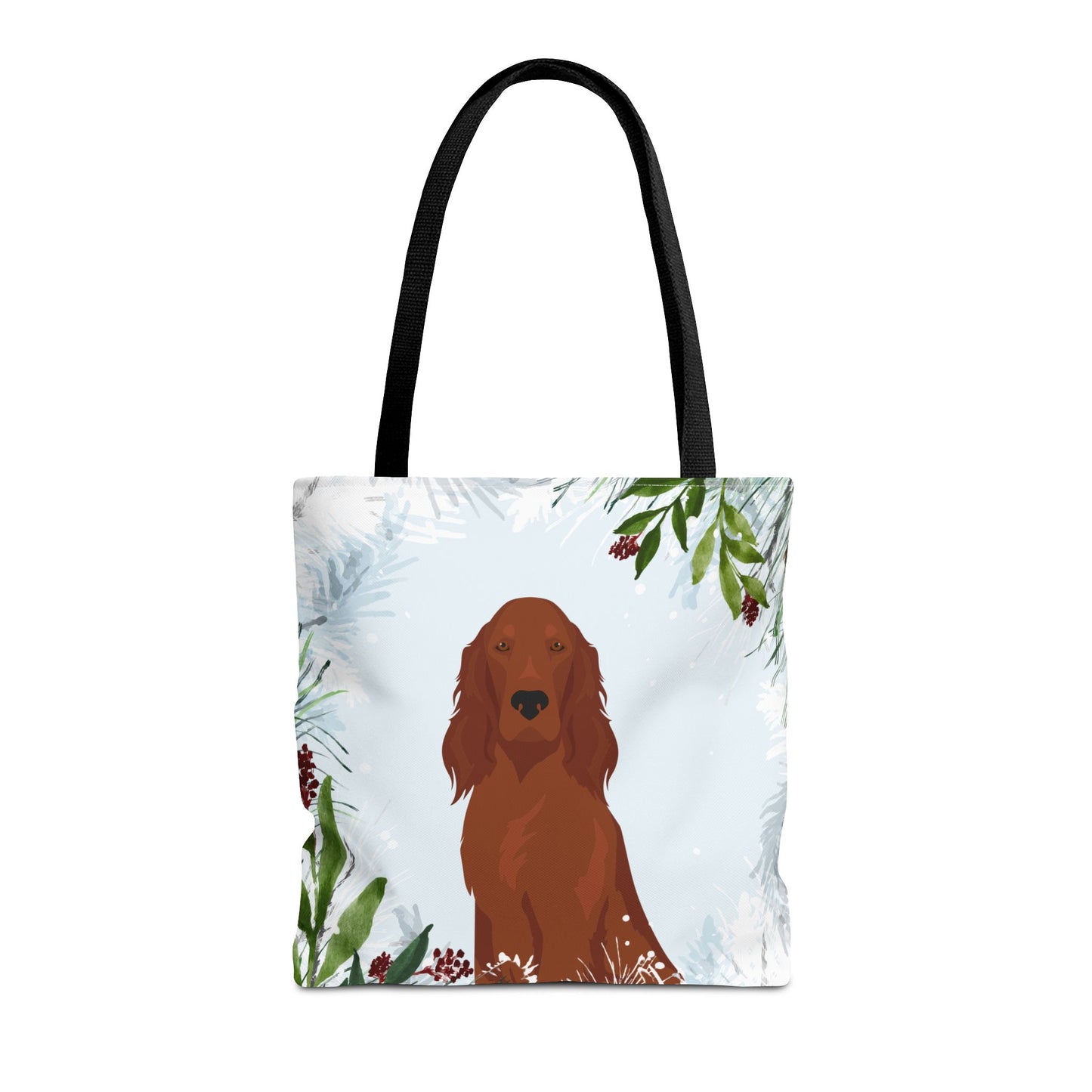 Irish Setter Dog Christmas Holiday Tote Bag 16x16