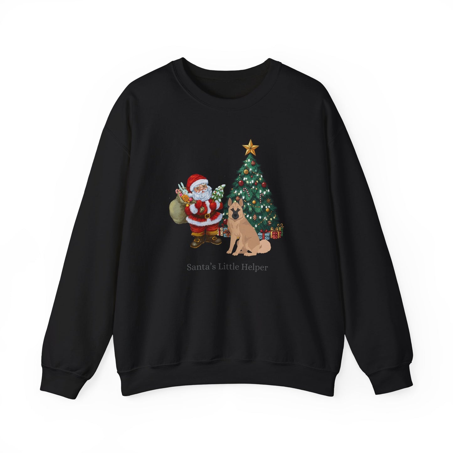 Hallefors Elkhound Dog Santa's Little Helper Unisex Heavy Blend Crewneck Sweatshirt