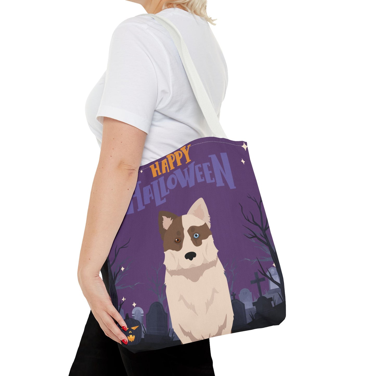 Yakutian Laika Dog Happy Halloween Tote Bag 16x16