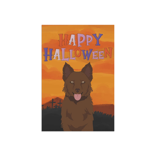 Mudi Dog Halloween Garden Flag