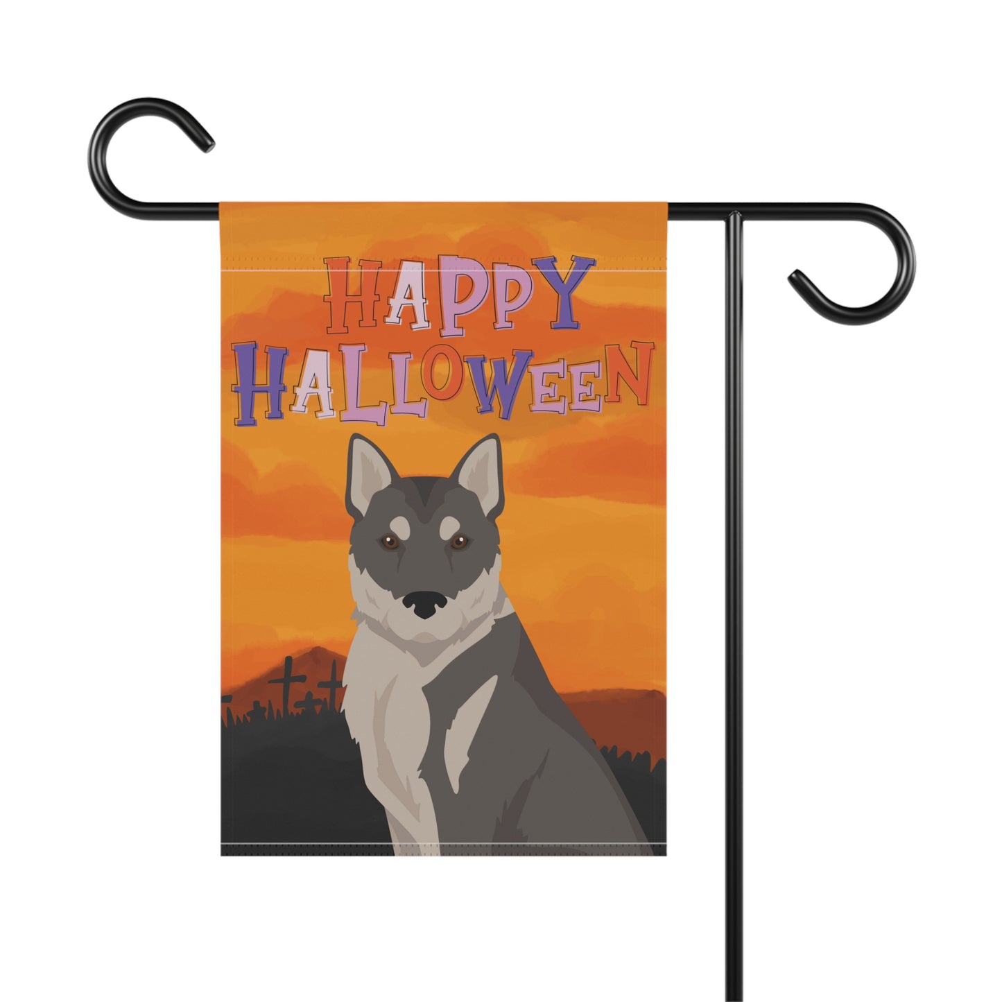 Korean Jindo Dog Halloween Garden Flag