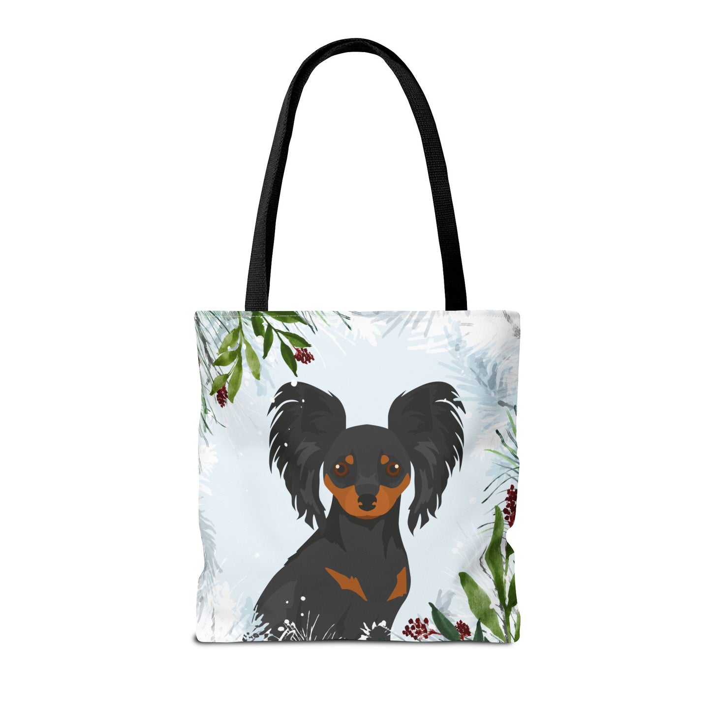 Russian Toy Terrier Dog Christmas Holiday Tote Bag 16x16