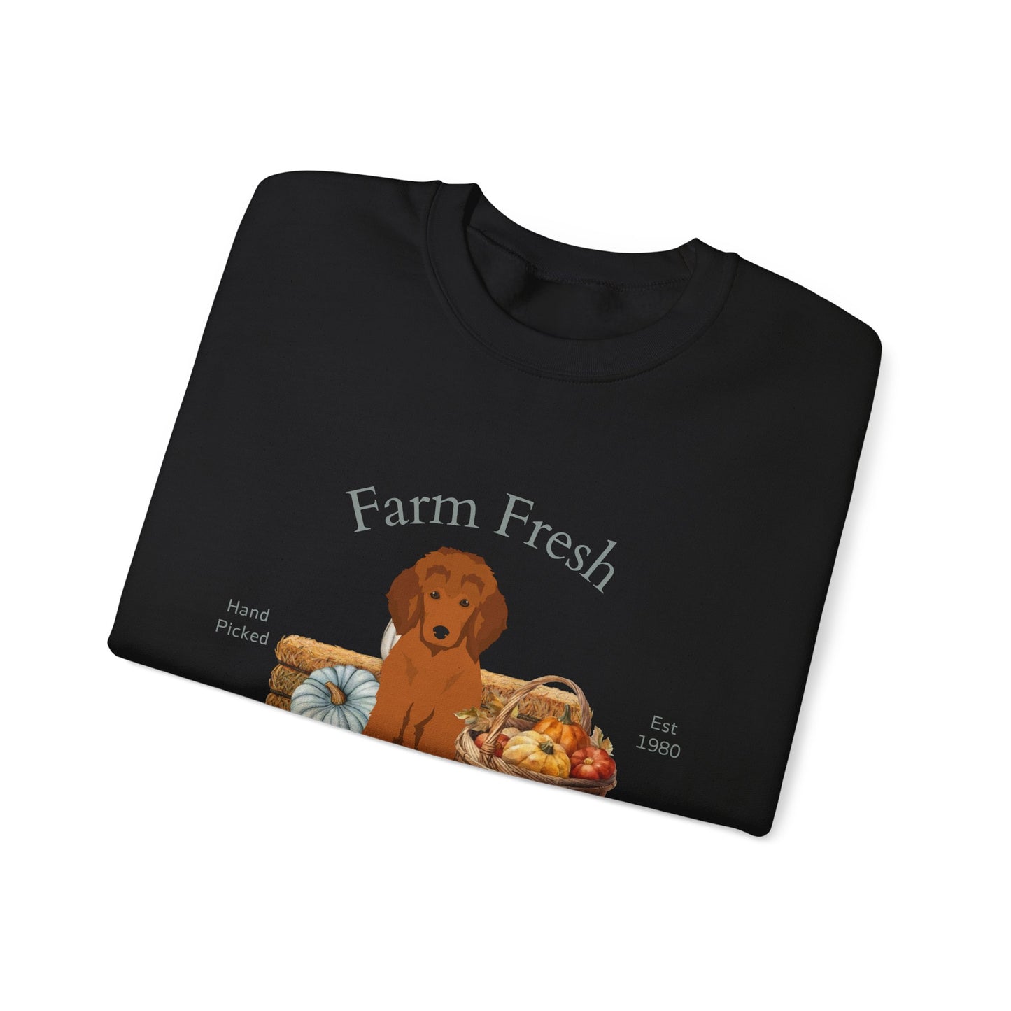 Poodle Dog Fall Farm Fresh Unisex Heavy Blend Crewneck Sweatshirt