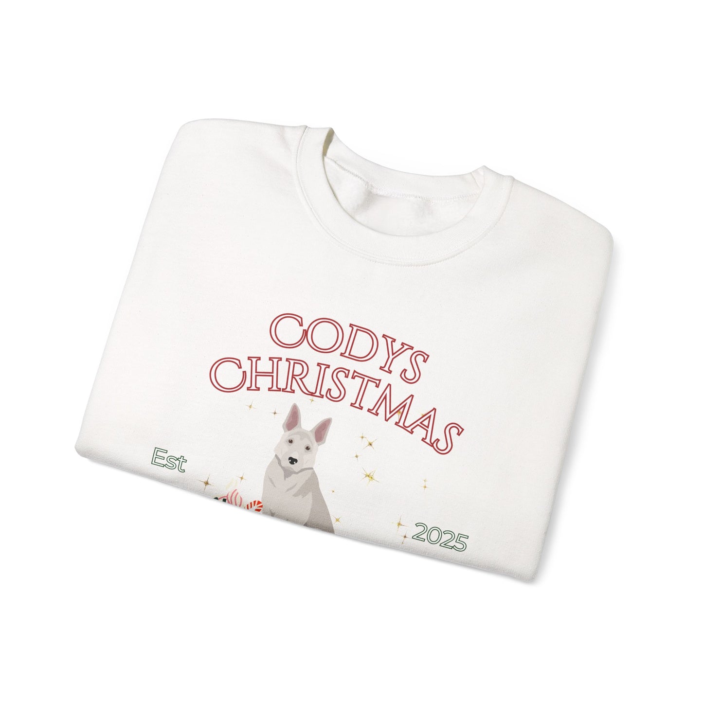 German Shepherd Dog Christmas Social Club Unisex Heavy Blend Crewneck Sweatshirt Custom Name