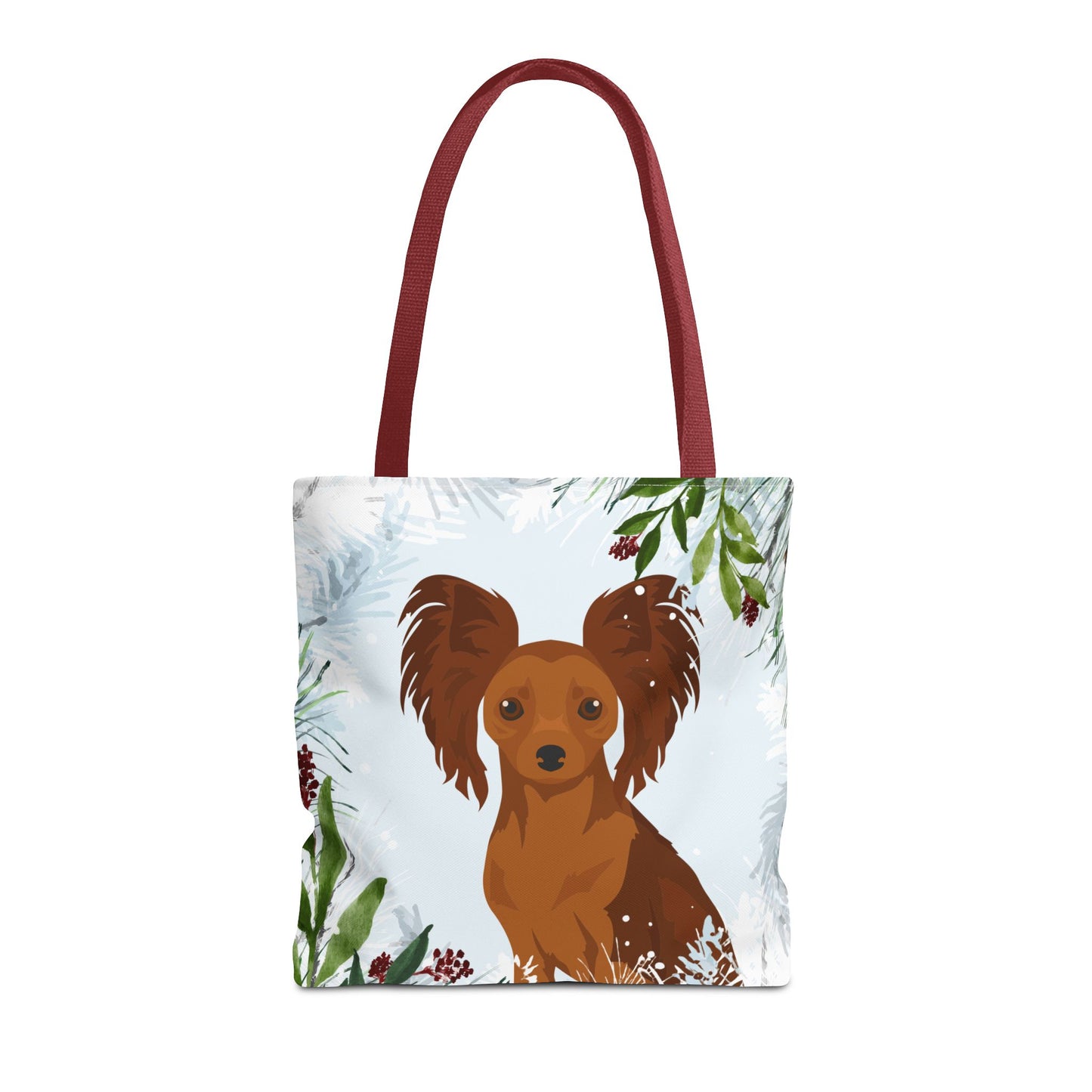 Russian Toy Terrier Dog Christmas Holiday Tote Bag 16x16