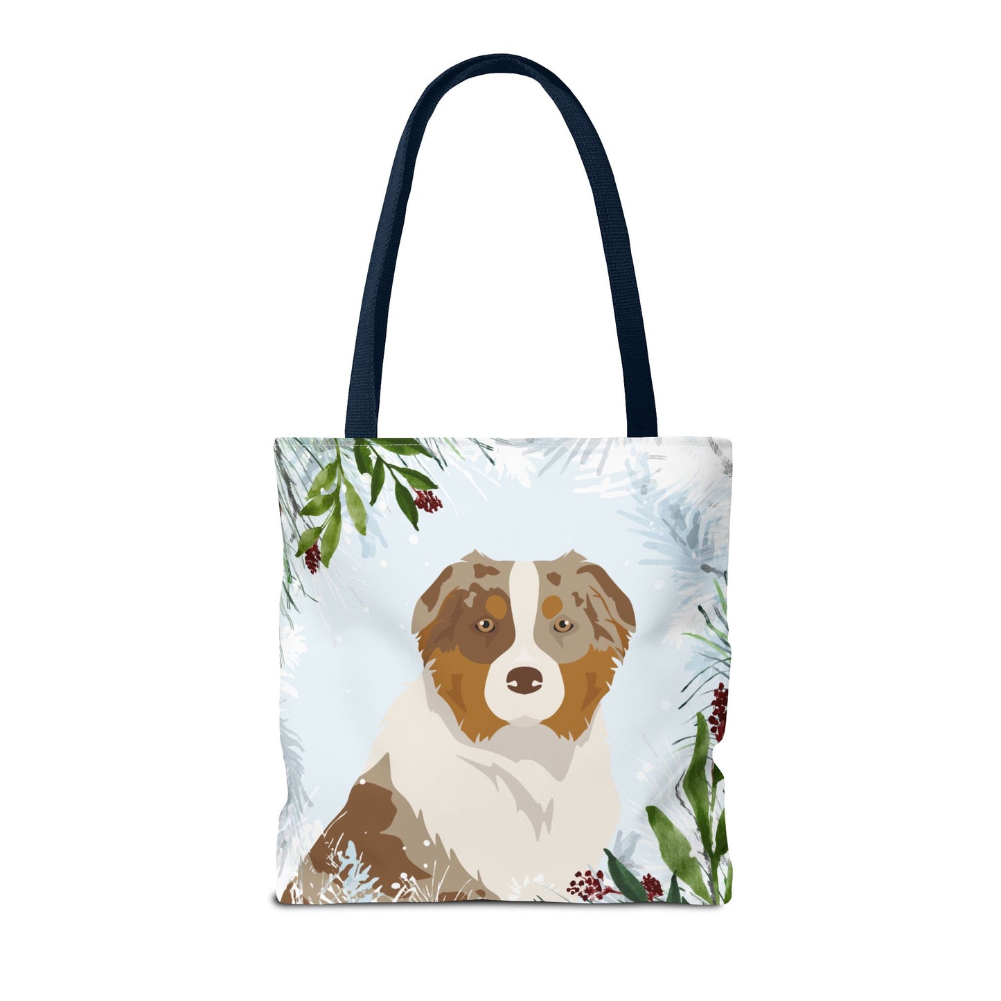 Australian Shepherd Dog Christmas Holiday Tote Bag 16x16