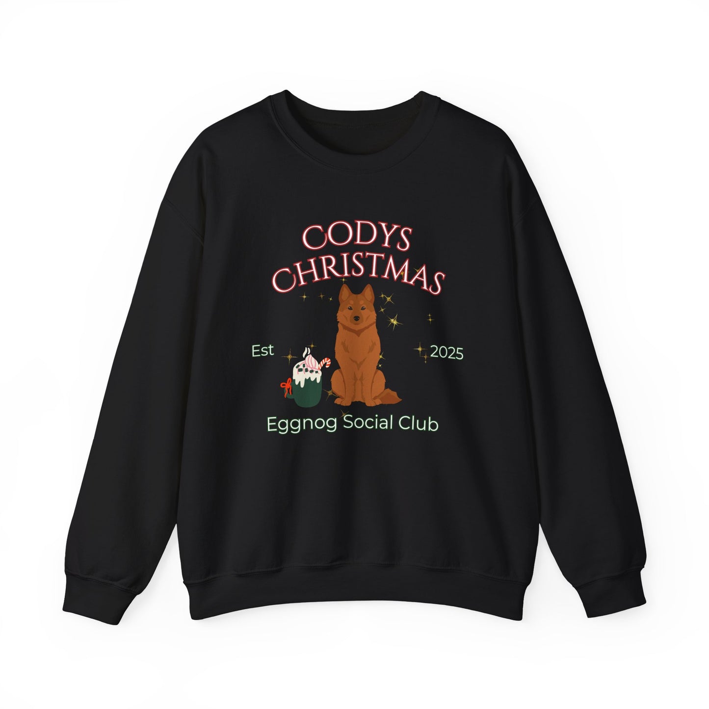 Finnish Spitz Dog Christmas Social Club Unisex Heavy Blend Crewneck Sweatshirt Custom Name