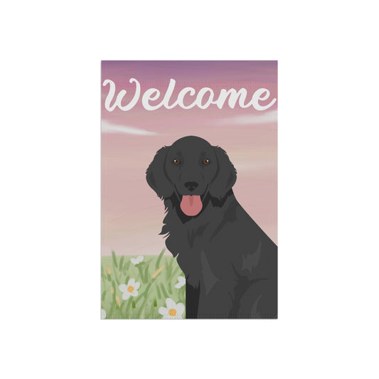 Flat Coated Retriever Dog Welcome Garden Flag