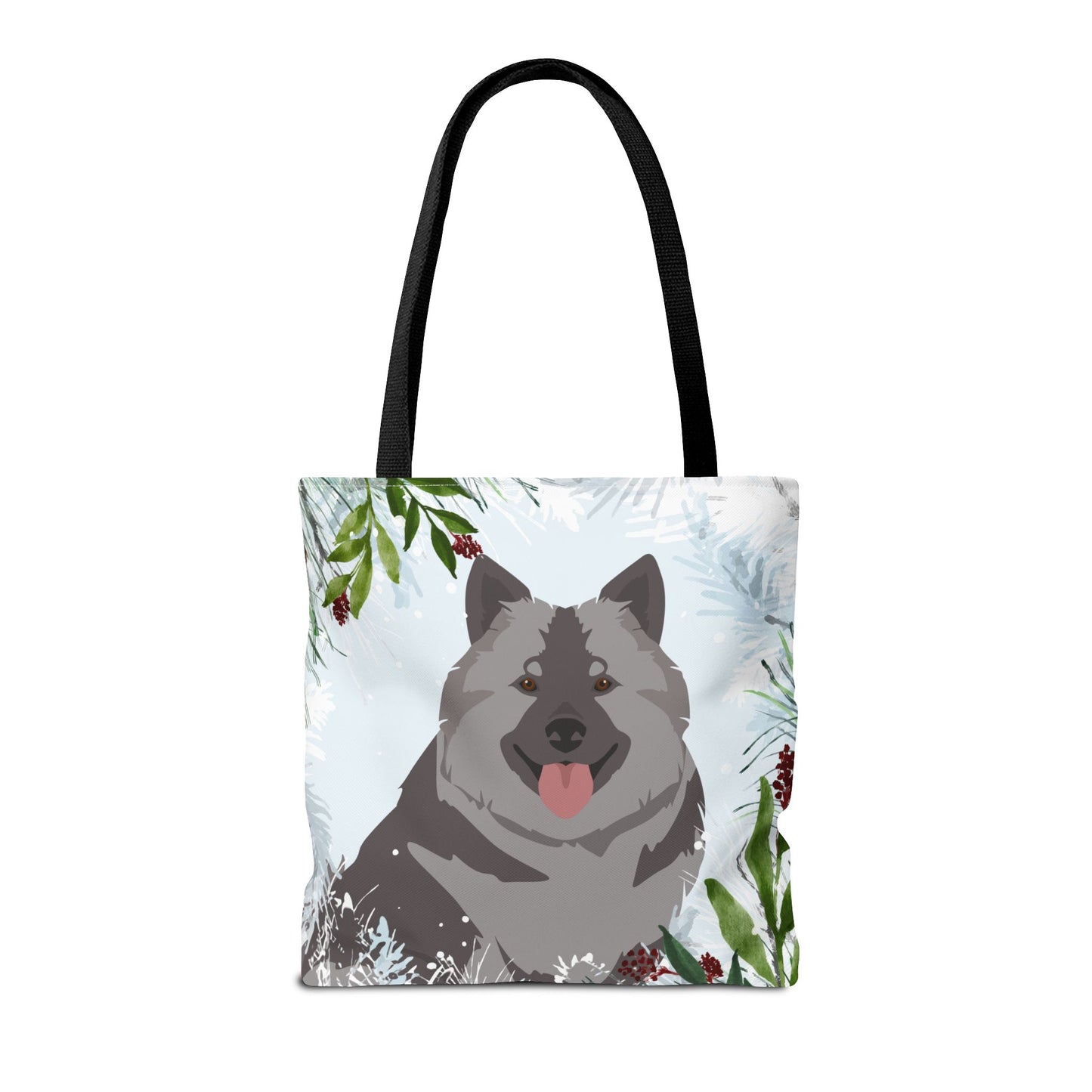 Keeshond Dog Christmas Holiday Tote Bag 16x16