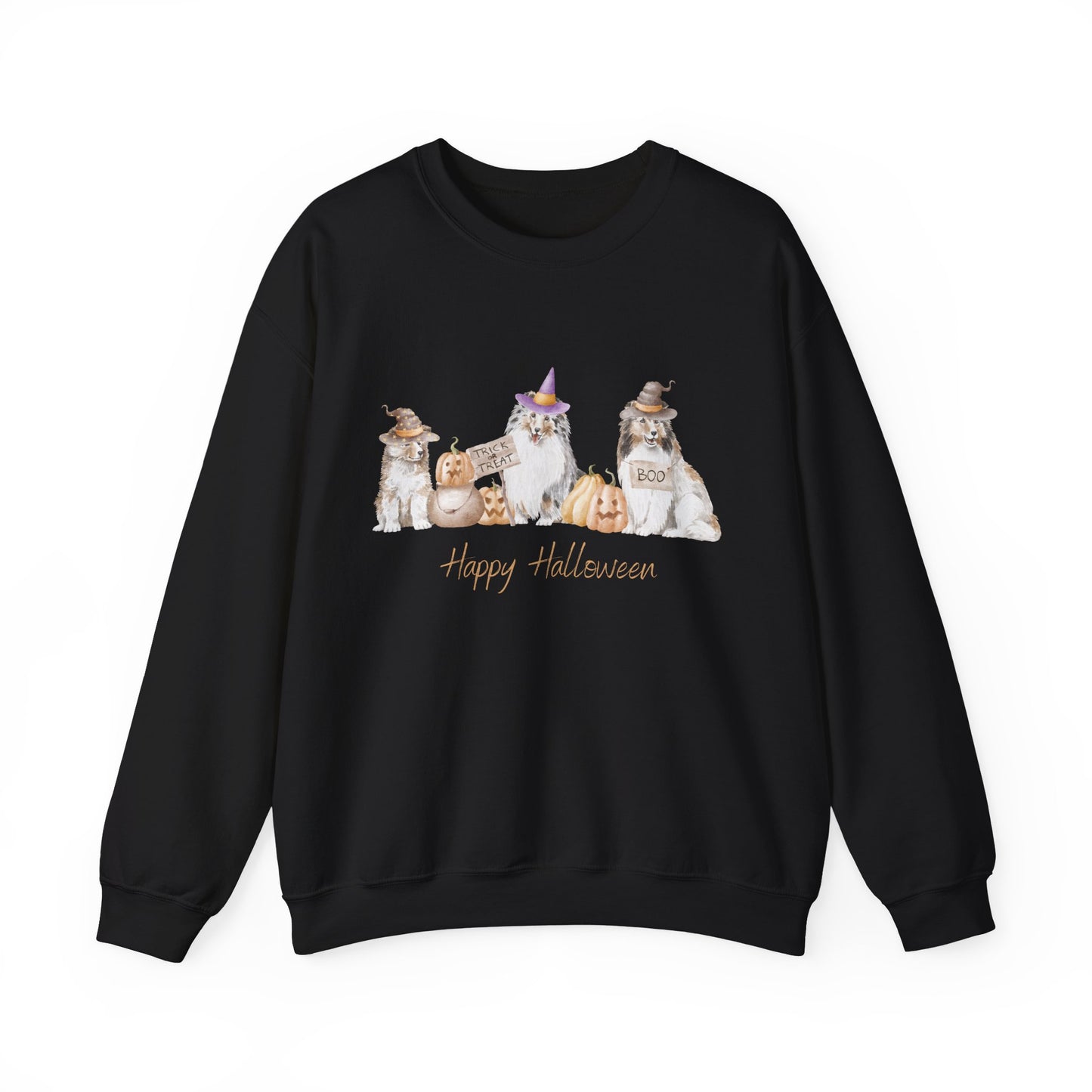 Shetland Sheepdog Dog Halloween Unisex Heavy Blend Crewneck Sweatshirt