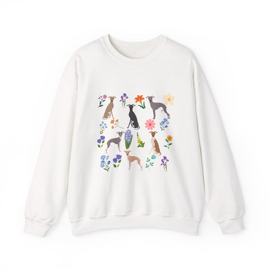 Italian Greyhound Dog Unisex Spring Cottage Core Crewneck Sweatshirt