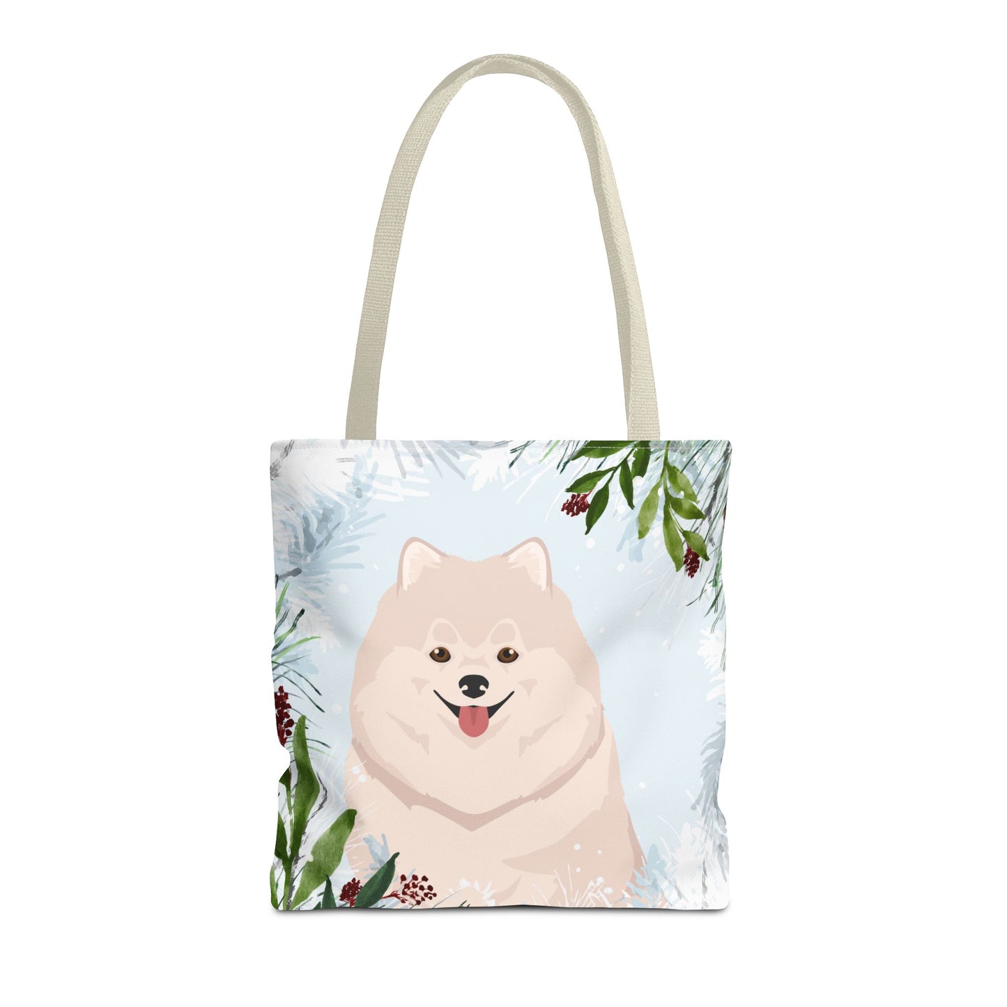 Pomeranian Dog Christmas Holiday Tote Bag 16x16