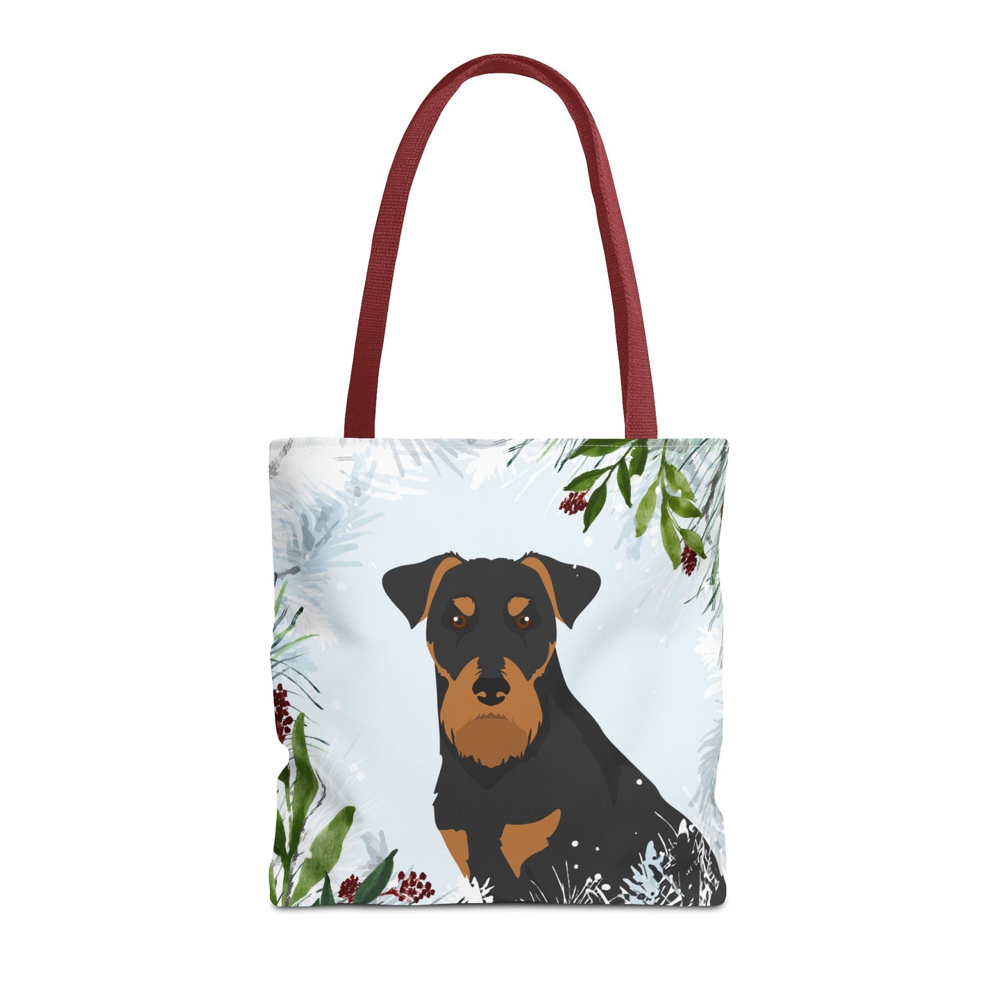 Jagdterrier Dog Christmas Holiday Tote Bag 16x16