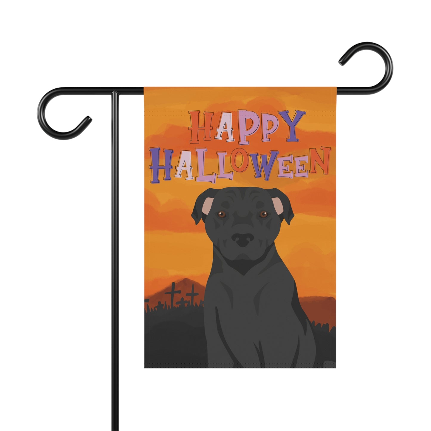 American Staffordshire Terrier Dog Halloween Garden Flag
