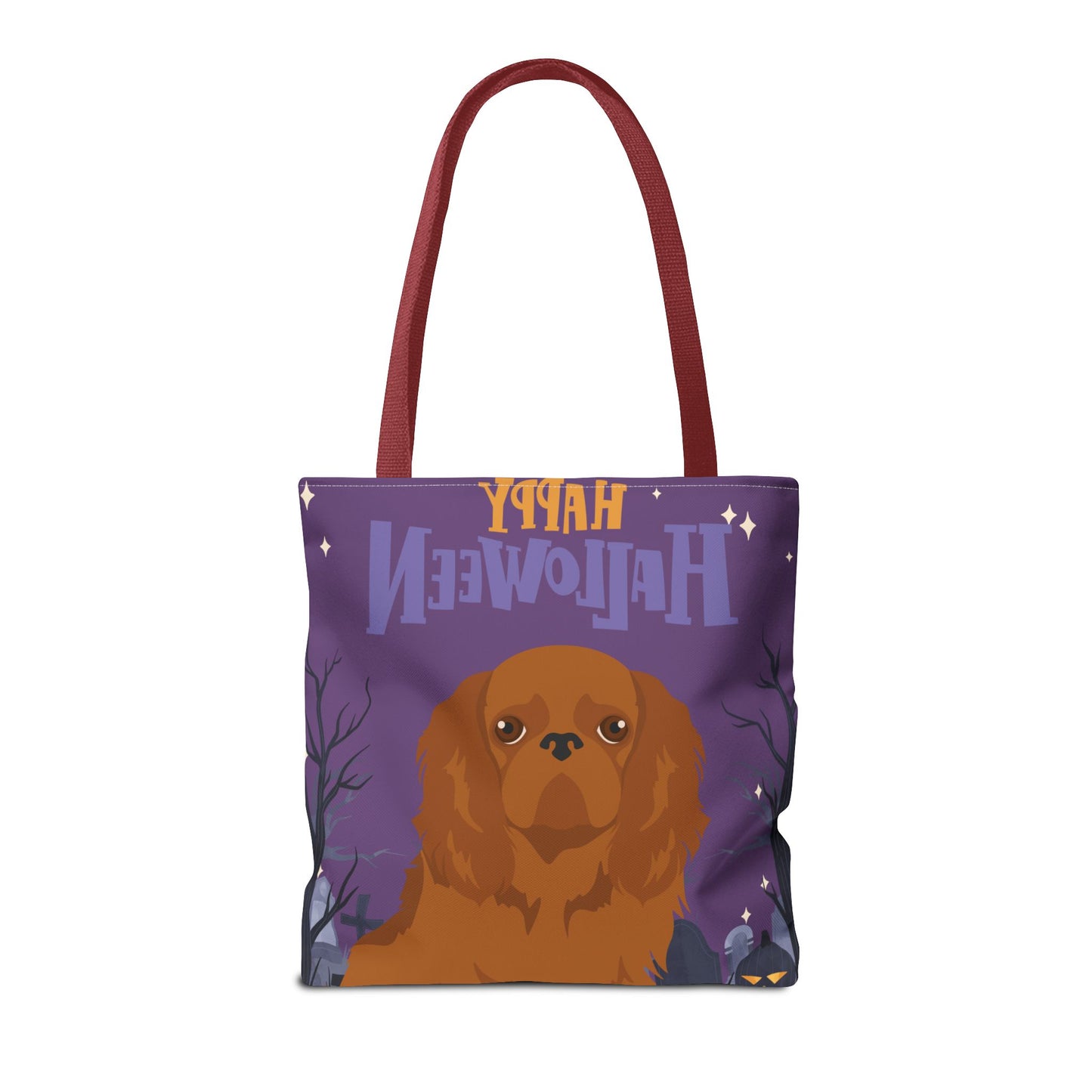 English Toy Spaniel Dog Happy Halloween Tote Bag 16x16