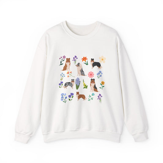 Collie Dog Unisex Spring Cottage Core Crewneck Sweatshirt