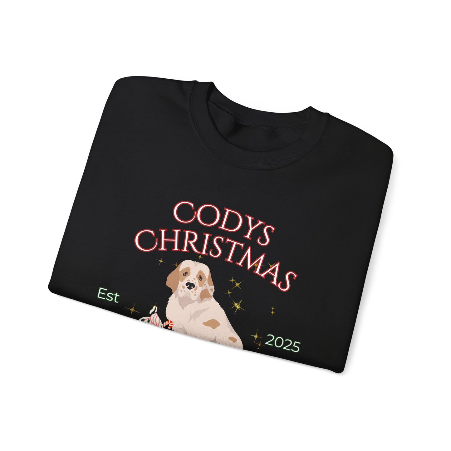 Clumber Spaniel Dog Christmas Social Club Unisex Heavy Blend Crewneck Sweatshirt Custom Name