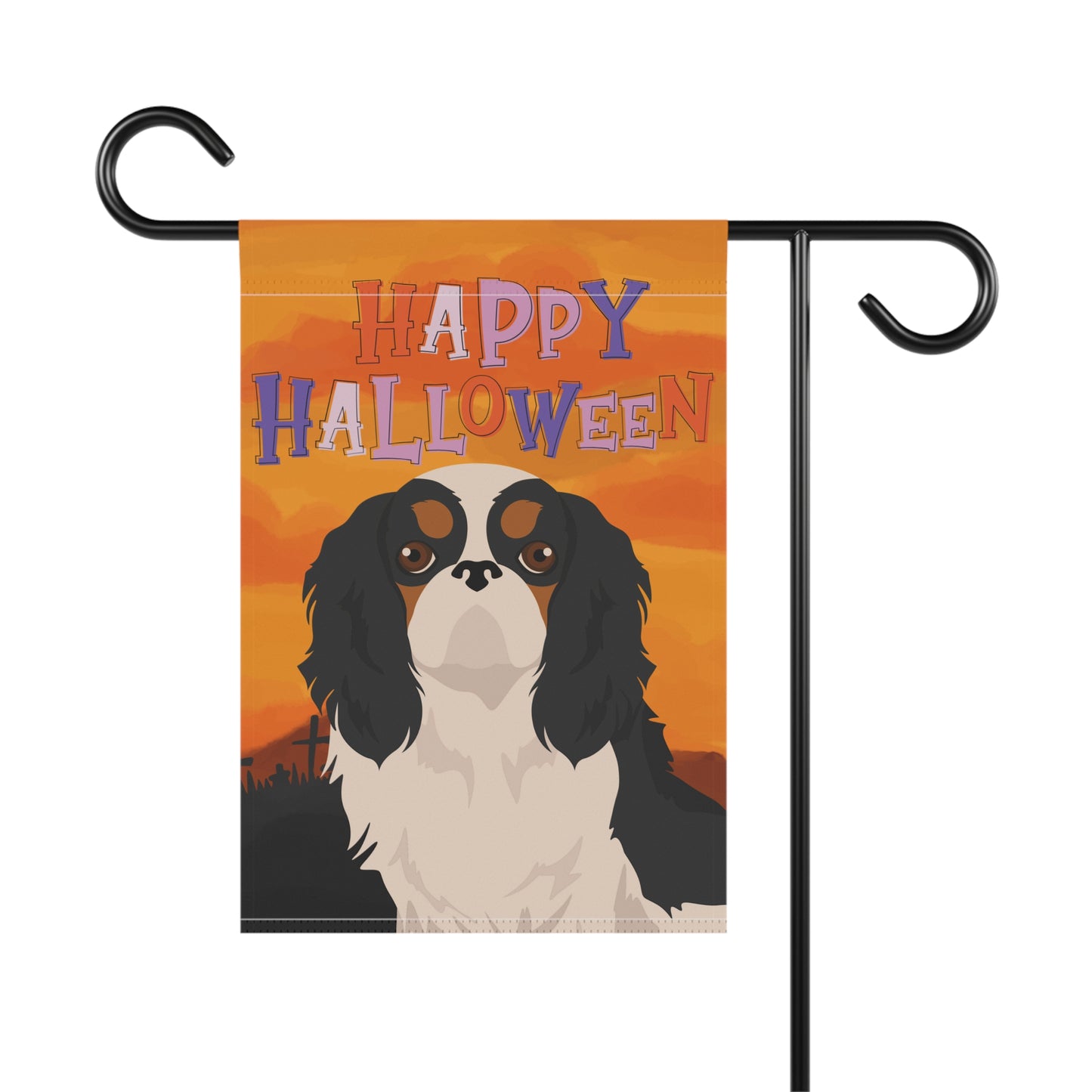 English Toy Dog Halloween Garden Flag