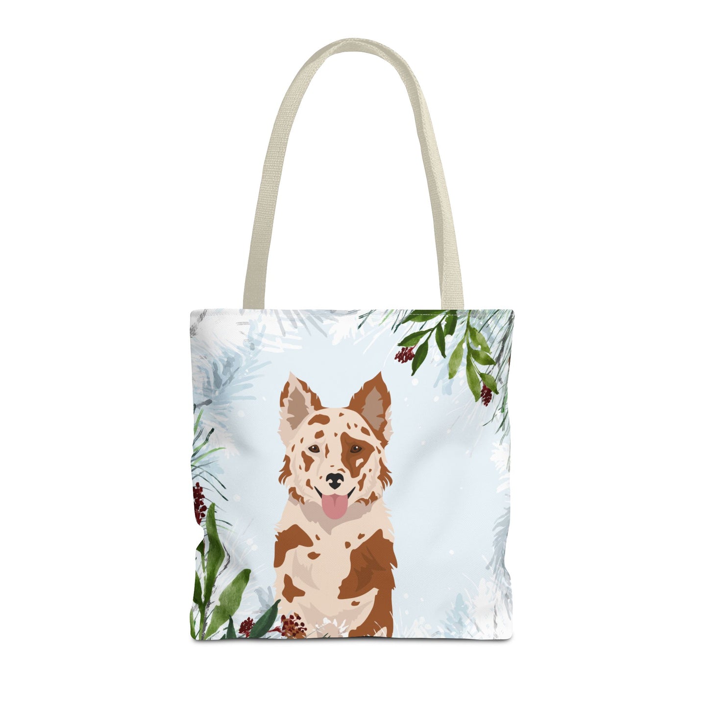 Mudi Dog Christmas Holiday Tote Bag 16x16