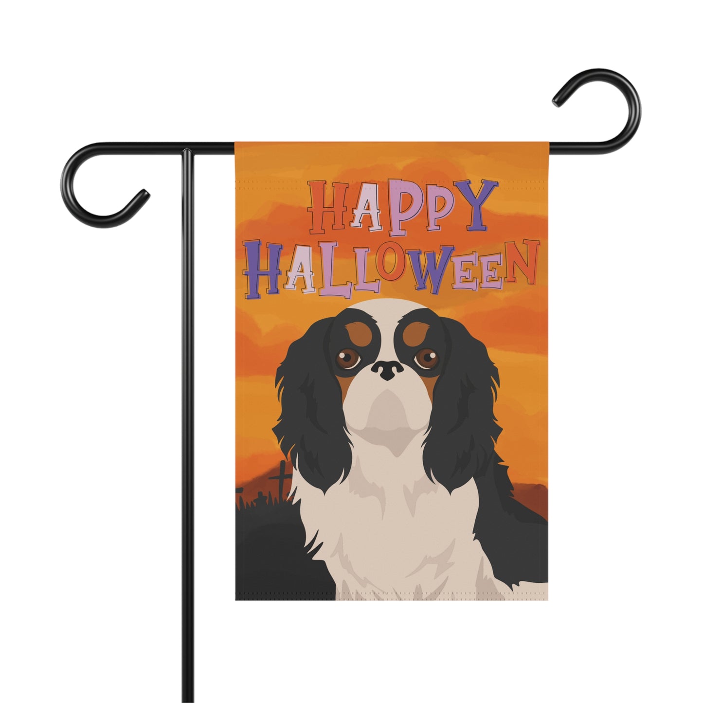 English Toy Dog Halloween Garden Flag