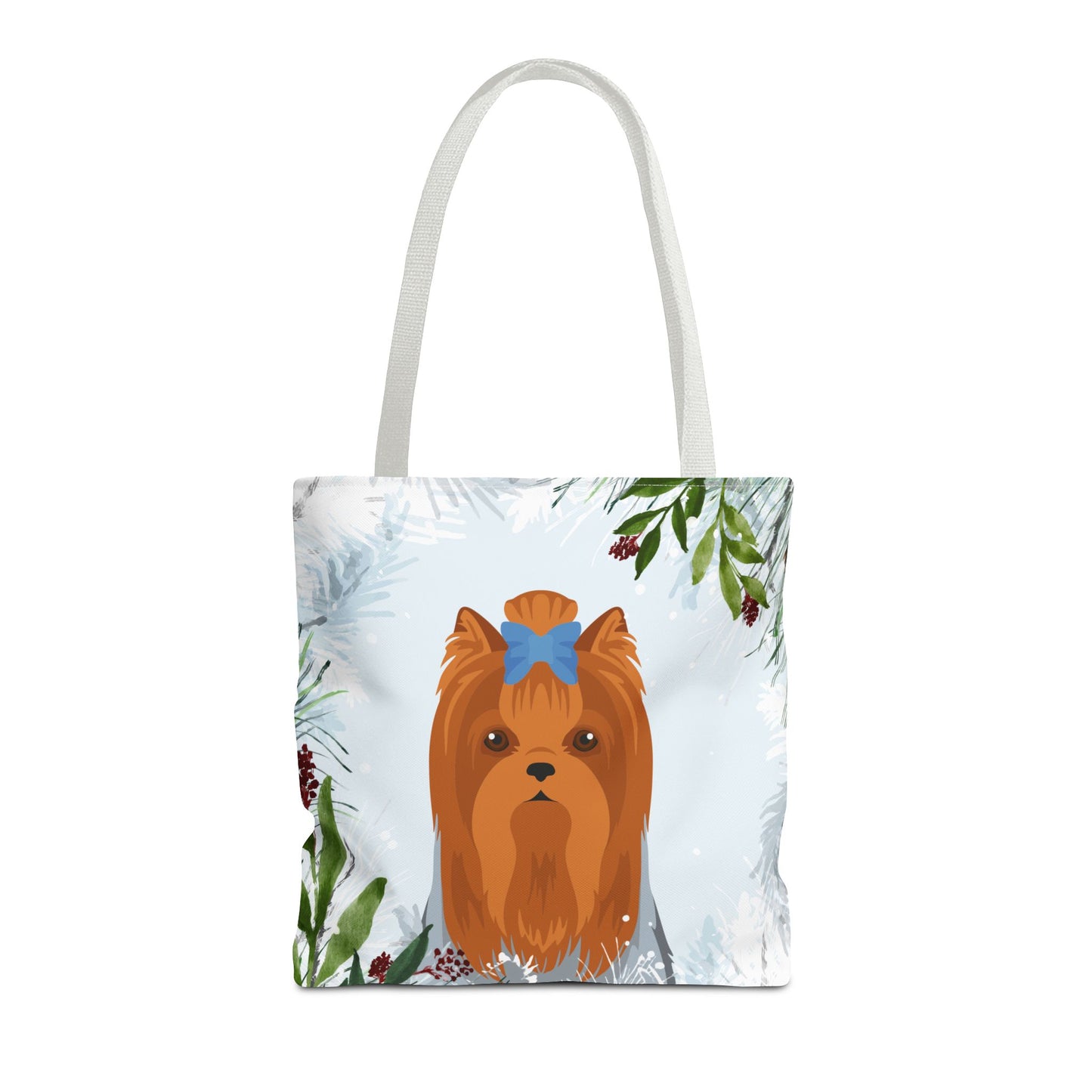 Yorkshire Terrier Dog Christmas Holiday Tote Bag 16x16