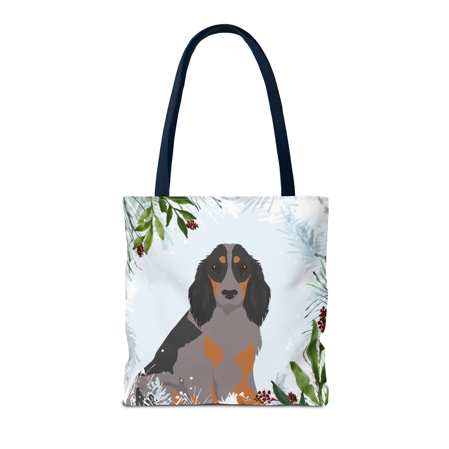 Picardy Spaniel Dog Christmas Holiday Tote Bag 16x16