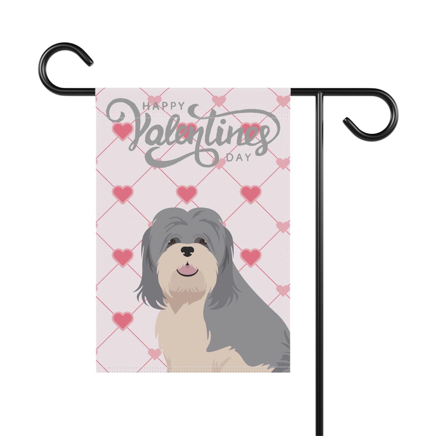 Lhasa Apso Dog Valentines Day Garden Flag
