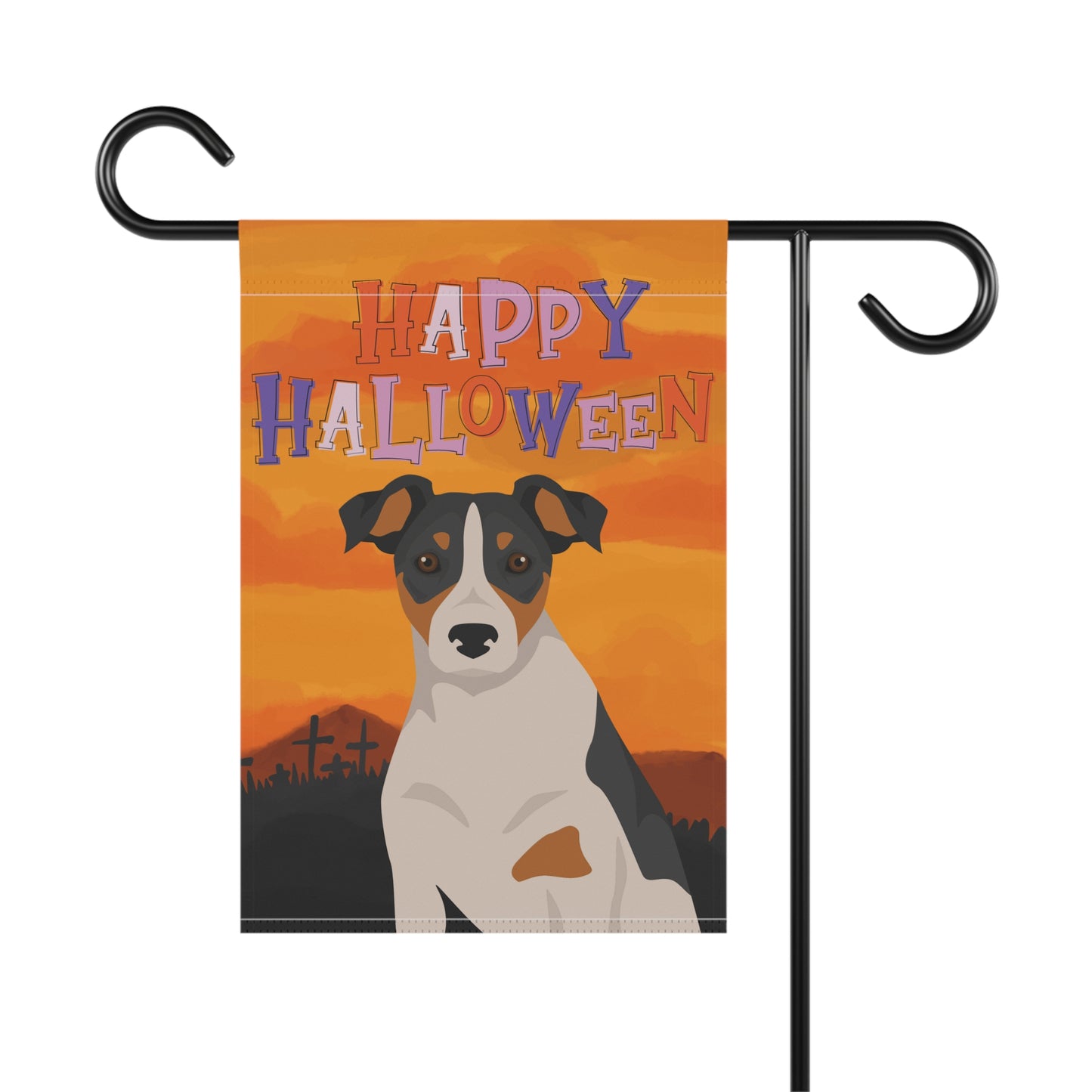 Parson Russell Terrier Dog Halloween Garden Flag