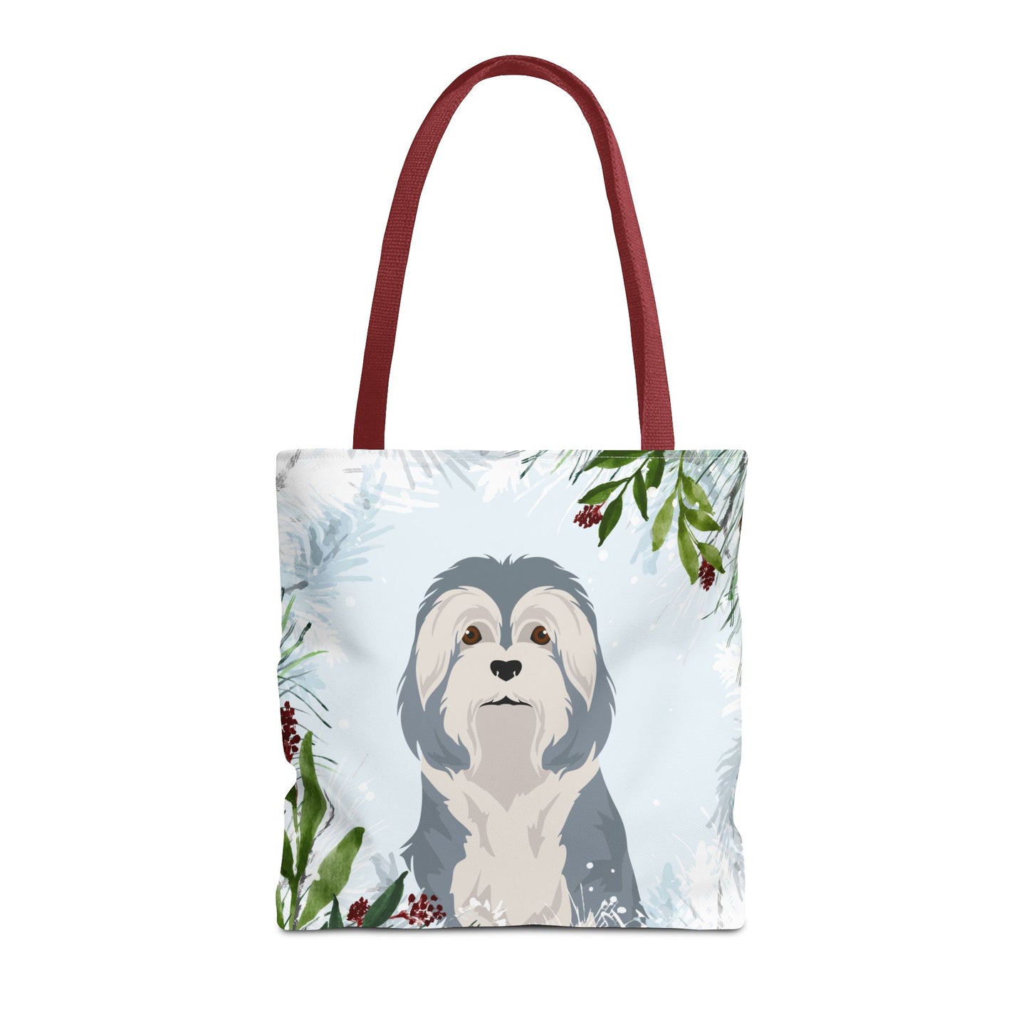 Lowchen Dog Christmas Holiday Tote Bag 16x16