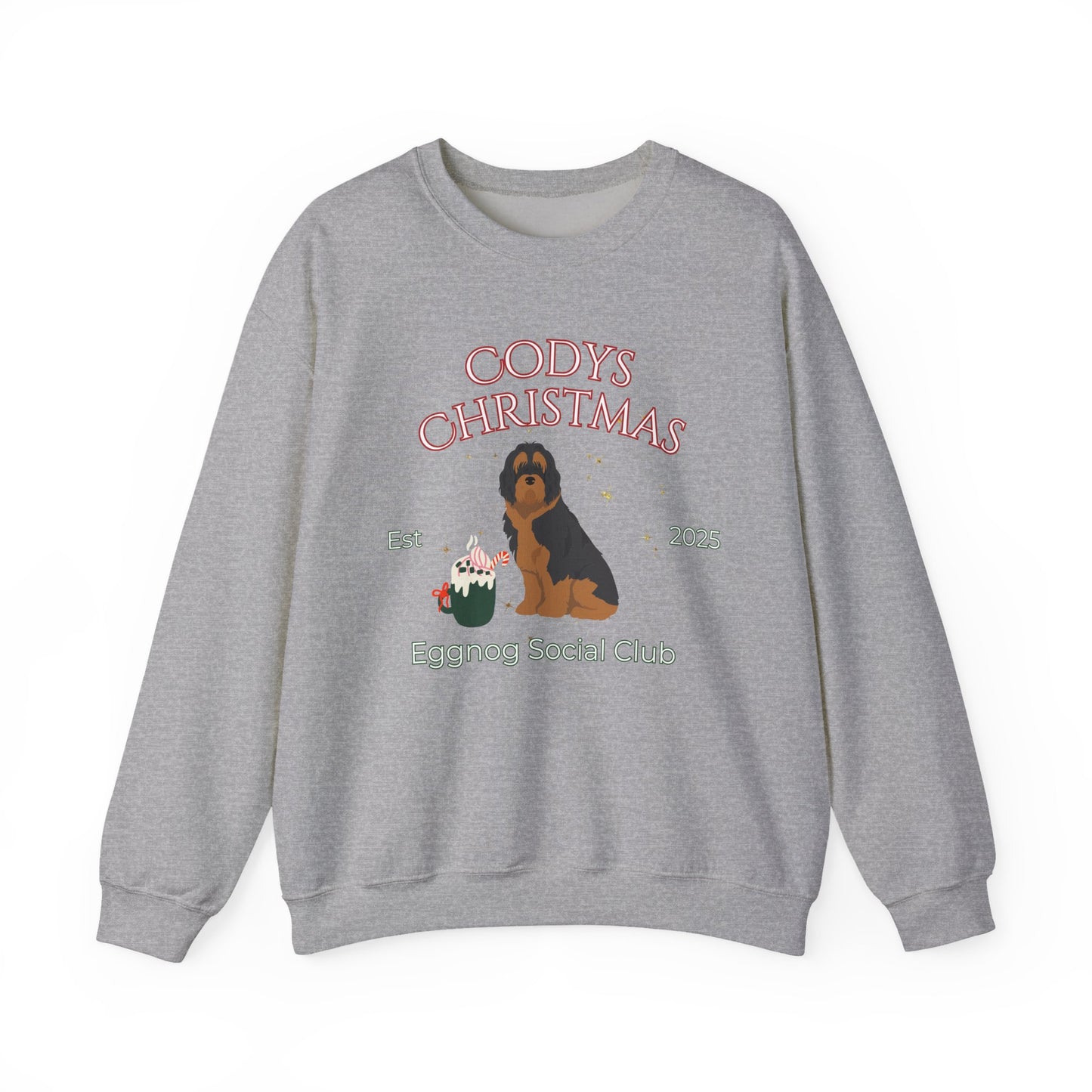 Otterhound Dog Christmas Social Club Unisex Heavy Blend Crewneck Sweatshirt Custom Name
