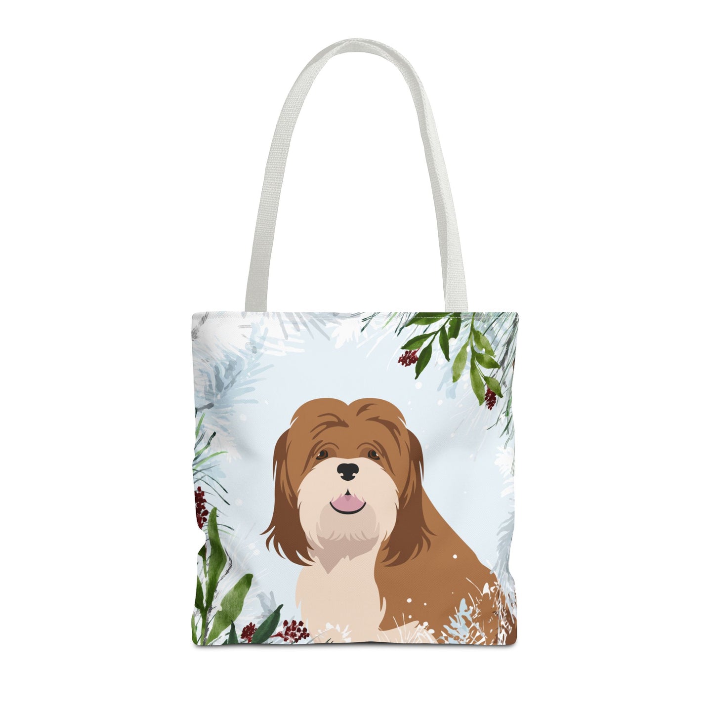 Lhasa Apso Dog Christmas Holiday Tote Bag 16x16