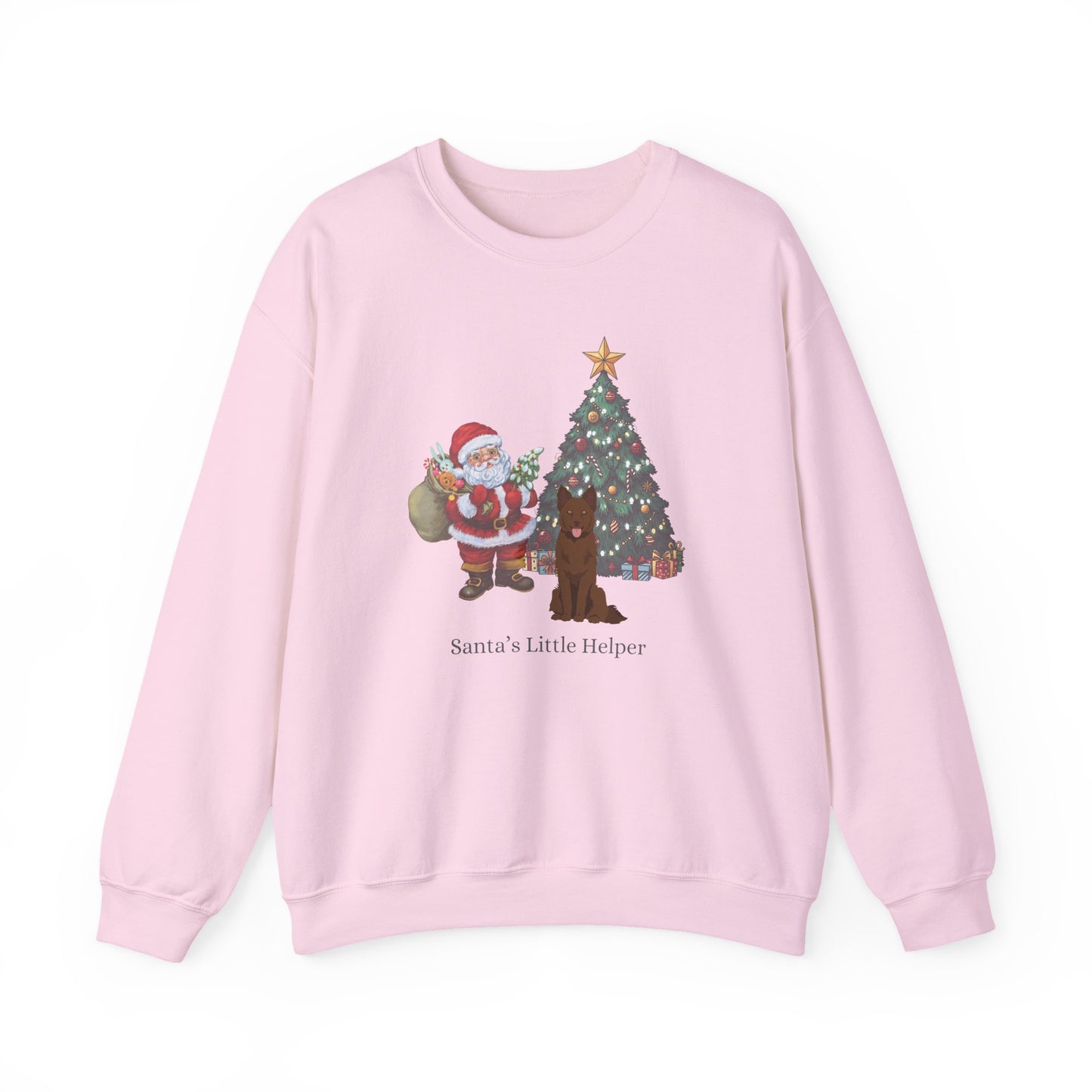 Mudi Dog Santa's Little Helper Unisex Heavy Blend Crewneck Sweatshirt