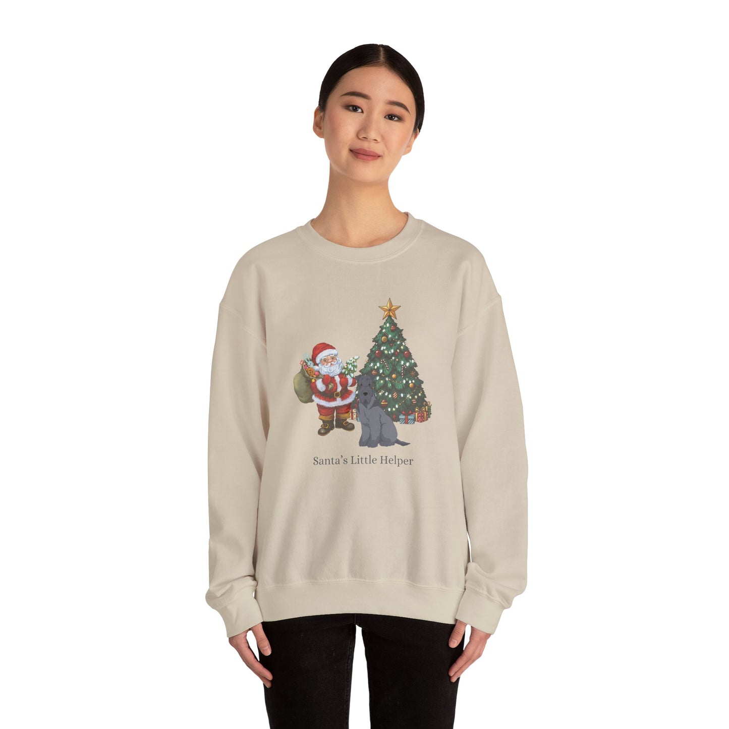 Kerry Blue Terrier Dog Santa's Little Helper Unisex Heavy Blend Crewneck Sweatshirt