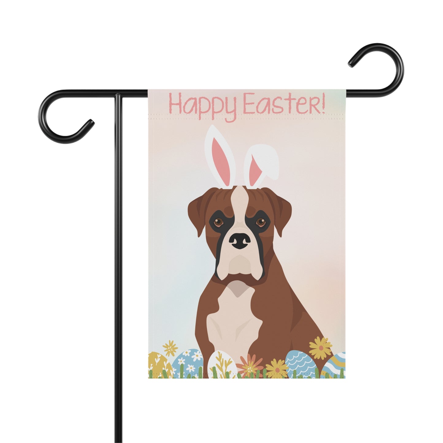 Boxer Dog Happy Easter Garden Flag