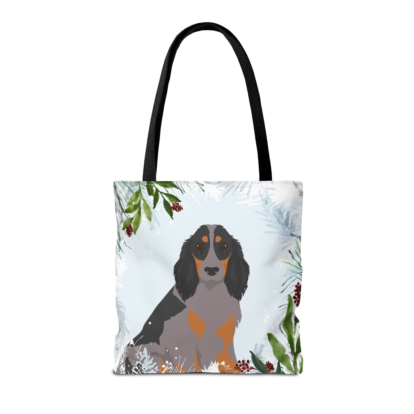 Picardy Spaniel Dog Christmas Holiday Tote Bag 16x16