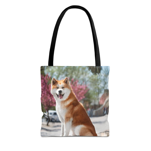 Japanese Akita Dog Tote Bag 13x13