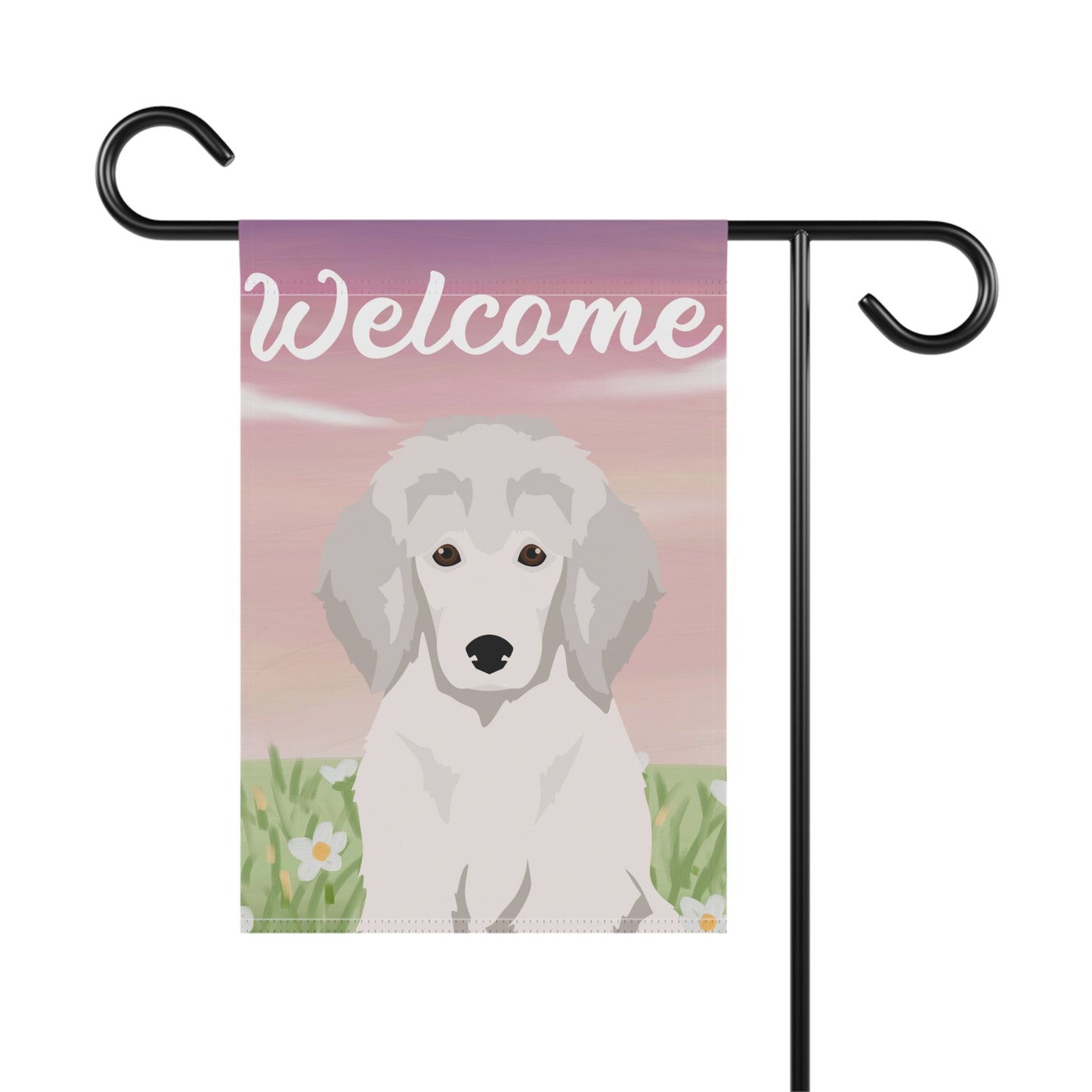 Poodle Dog Welcome Garden Flag