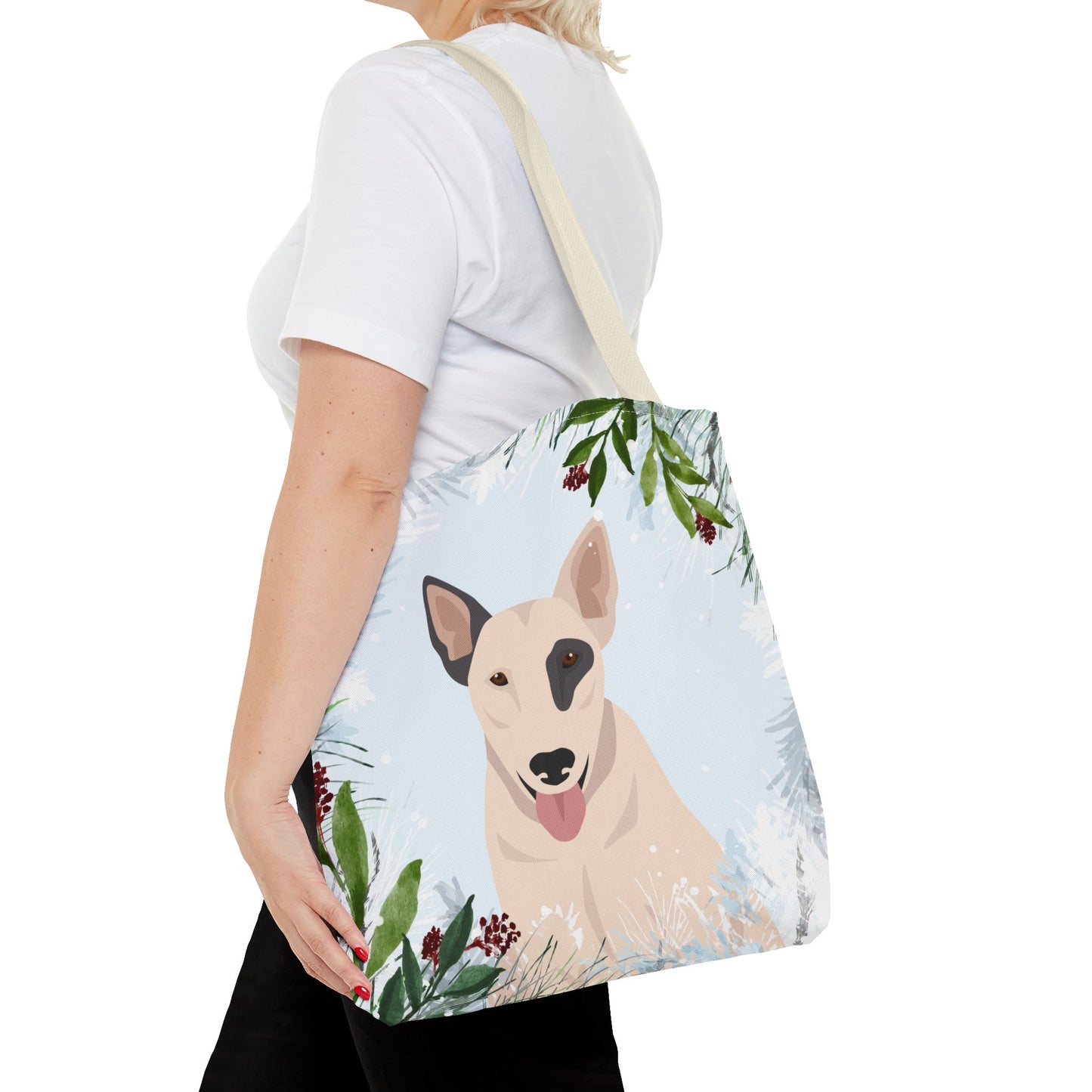 Bull Terrier Dog Christmas Holiday Tote Bag 16x16