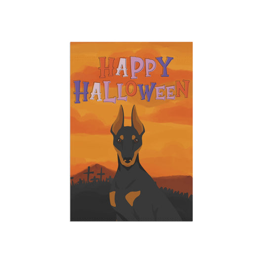 Manchester Terrier Dog Halloween Garden Flag