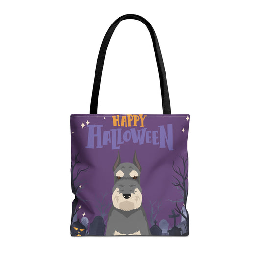 Schnauzer Dog Happy Halloween Tote Bag 16x16