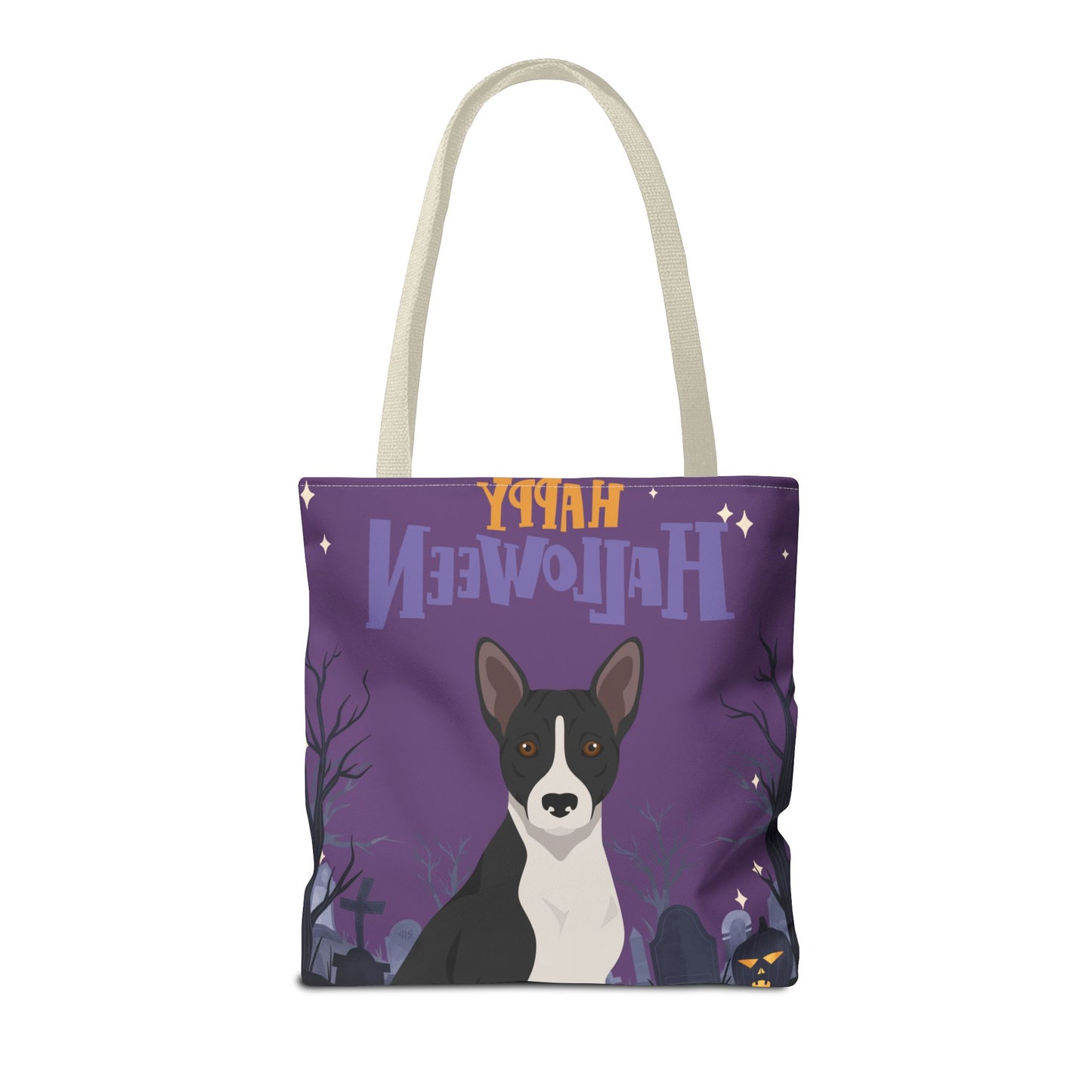 Basenji Dog Happy Halloween Tote Bag 16x16