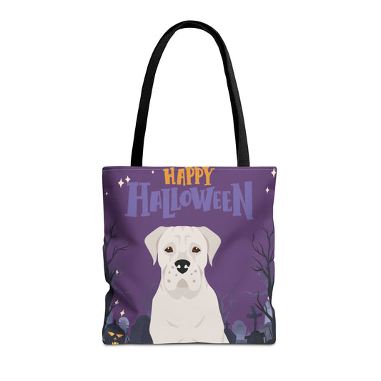 Dogo Argentino Dog Happy Halloween Tote Bag 16x16